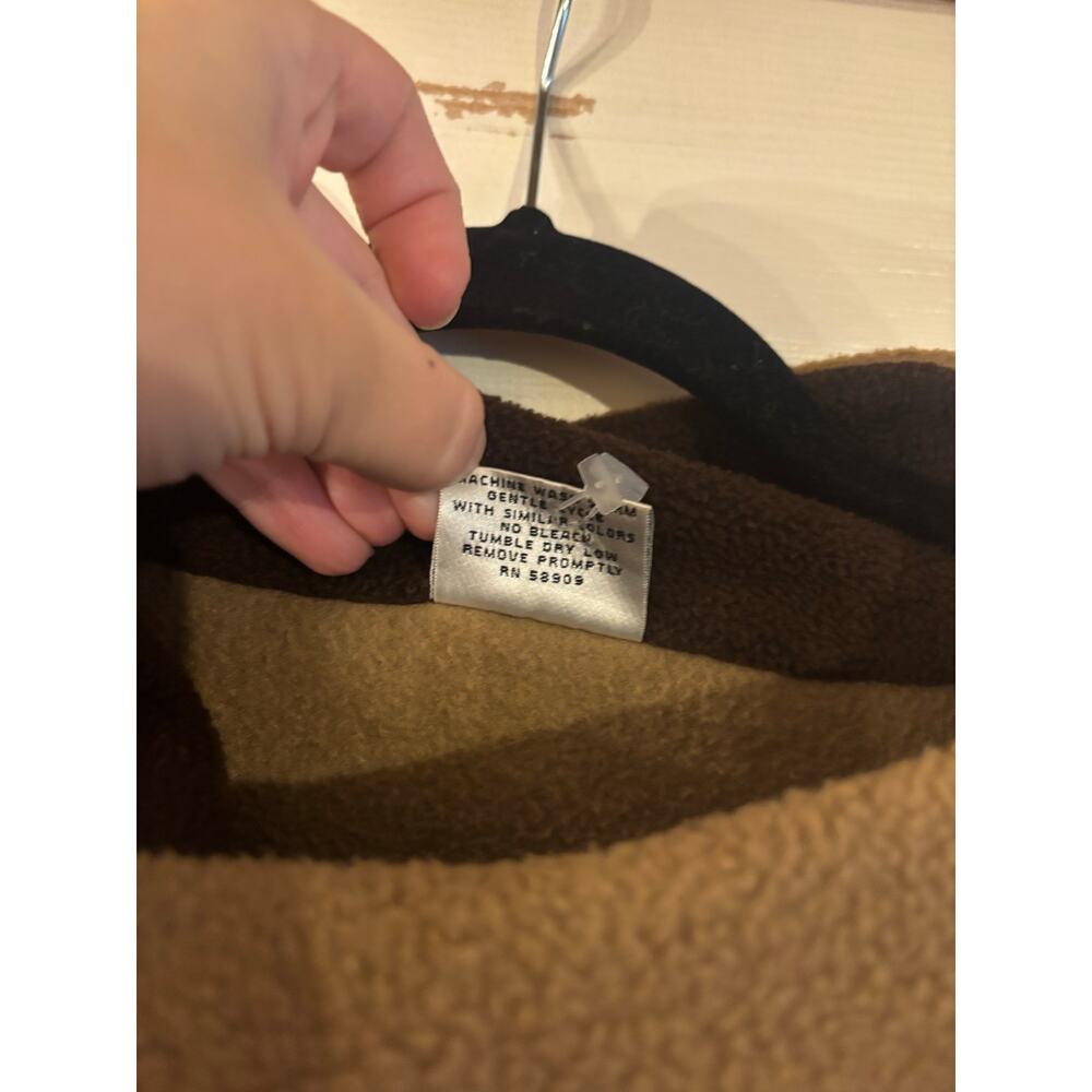 Vtg Preston & York Cape Tan One Size Button Long Line Poncho Old Money Romantic - Picture 3 of 6